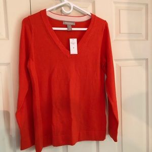NWT Banana republic merino wool red V-neck